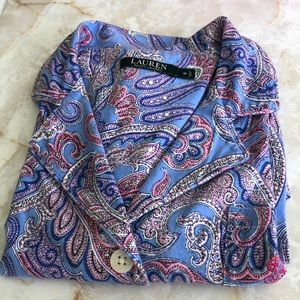 Lauren Ralph Lauren 2 piece pajama set paisley